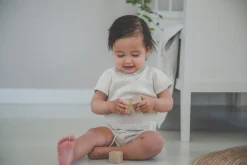 Baby Trui Korte Mouw Ajour Florin Warm White