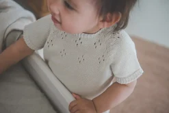 Baby Trui Korte Mouw Ajour Florin Warm White