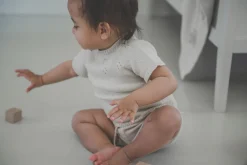 Baby Trui Korte Mouw Ajour Florin Warm White