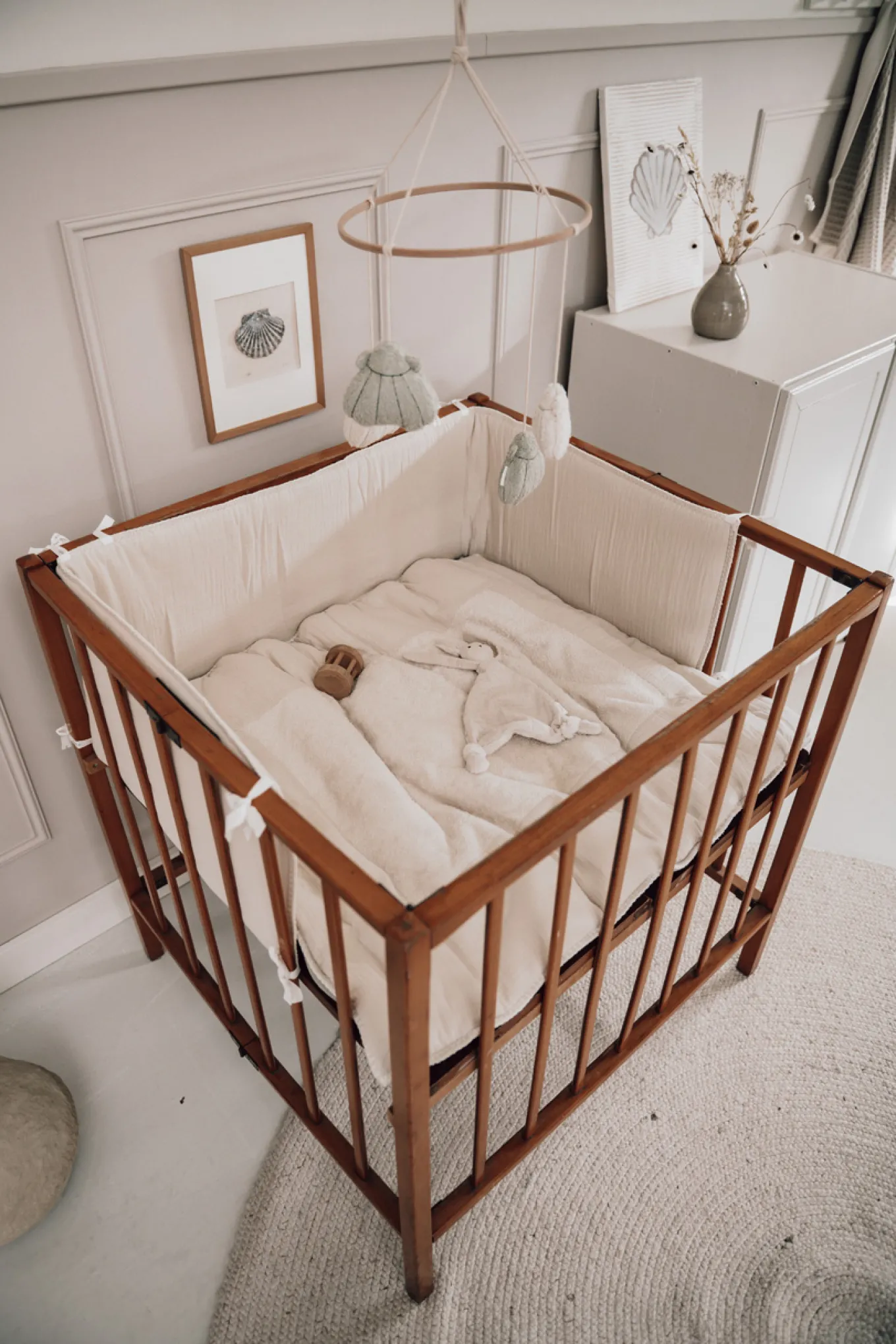 Boxkleed Faro Warm White/Sage
