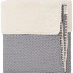 Eenpersoonsdeken Wafel/Teddy Oslo Steel Grey/Pebble