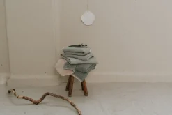 Eenpersoonsdeken Wafel/Teddy Oslo Shadow Green/Soft Sand