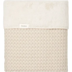 Eenpersoonsdeken Wafel/Teddy Oslo Sand/Pebble