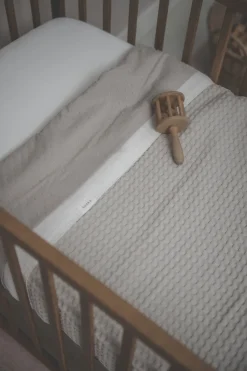 Ledikantdeken Cotton Fleece Wafel Amsterdam Sand