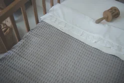Ledikantdeken Cotton Fleece Wafel Amsterdam Clay