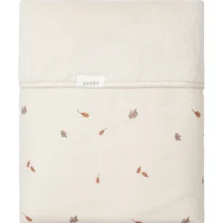 Ledikantdeken Teddy Reversible Forest Treasures Warm White