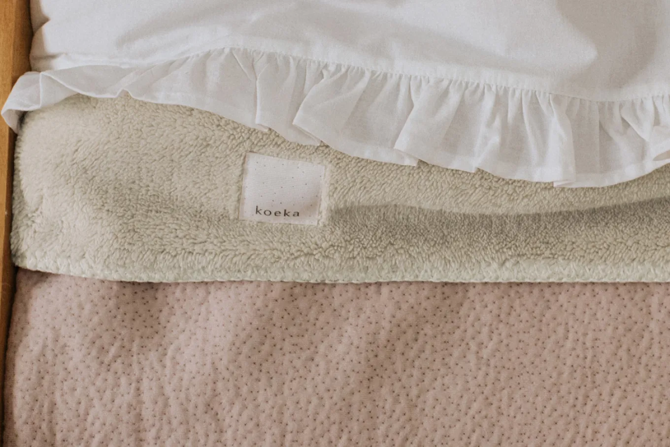 Ledikantdeken Teddy Riga Grey Pink/Pebble
