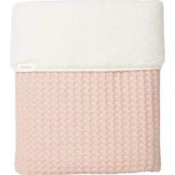 Ledikantdeken Wafel/Teddy Oslo Rosa Salt/Pebble