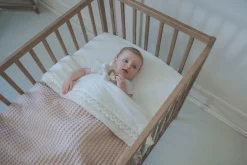 Ledikantdeken Wafel/Teddy Oslo Rosa Salt/Pebble