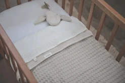 Ledikantdeken Wafel/Teddy Oslo Sand/Pebble