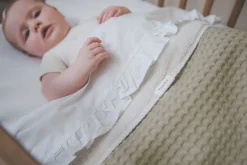 Ledikantdeken Wafel/Teddy Oslo Sage/Pebble