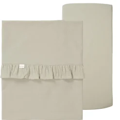 Ledikantlaken En Hoeslaken Set Ruffle Faro Sage