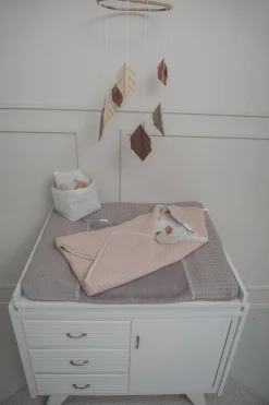 Omslagdoek Wafel/Teddy Oslo Rosa Salt