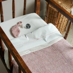 Wiegdeken Teddy Vigo Old Pink/Pebble