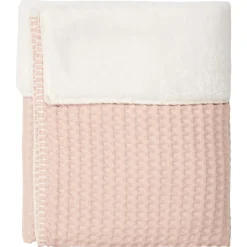 Wiegdeken Wafel/Teddy Oslo Rosa Salt/Pebble