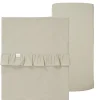 Wieglaken En Hoeslaken Set Ruffle Faro Sage